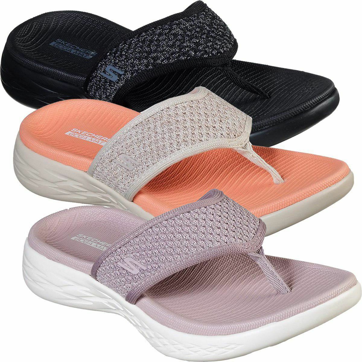 omvang Staren Vervreemden Skechers Sandals Women's Performance On The GO 600 Glossy Flip-Flop | eBay