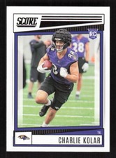 2022 Score #374 Charlie Kolar Rookie Baltimore Ravens