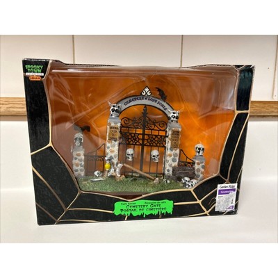 Lemax Spooky Town Halloween Cemetery Of Lost Souls Gate Black Fence NIB 2008
