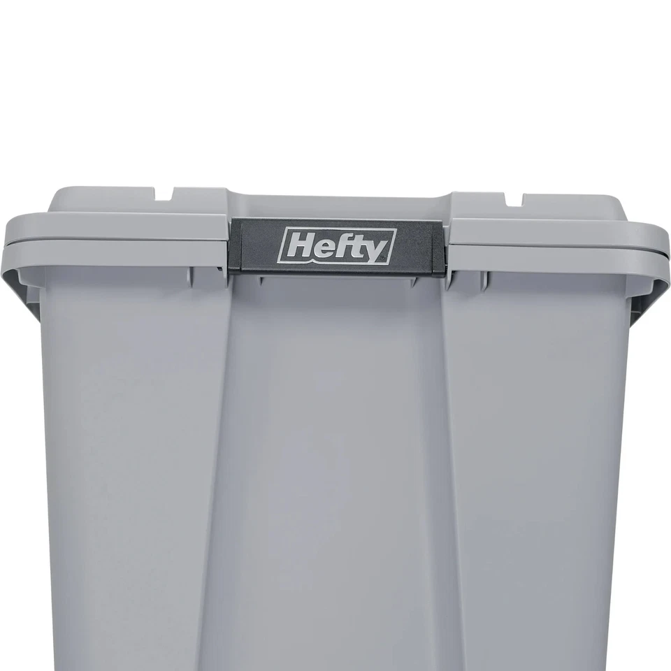 Hefty 18 gal Max Pro Plastic Utility Storage Tote, Gray, 6 Pack - Image 2 of 4
