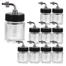 OPHIR 10PCS Airbrush Glass 22CC Bottles Paint Cup for Air Brush Model Painting