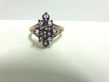 amethyst ring sterling silver sz 9 wgt4 grams tcw .45