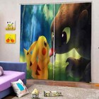 lovable animated film protagonists Printing 3D Blockout Curtains Fabric Window