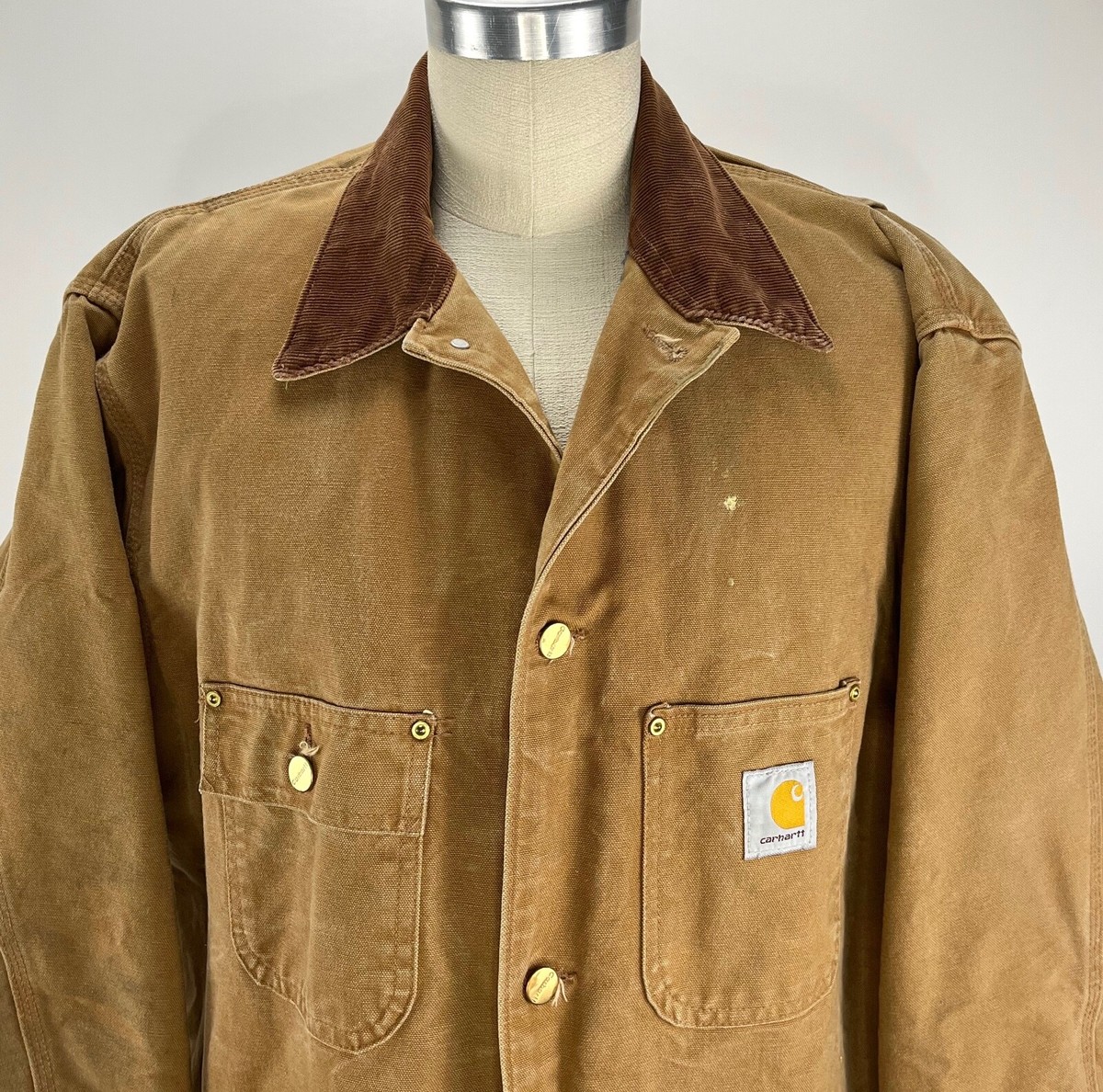 VINTAGE CARHARTT C01 DUCK BLANKET LINED CHORE WORK JACKET COAT