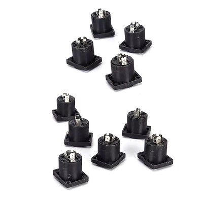 10x Speakon 4-Pin Female Jack Compatible Audio Cable Panel Socket Connector
