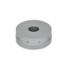 Skalenring, 60mm D., Stahl mattverchromt, m. Skala, o. Reibring, 18mm Bohrung