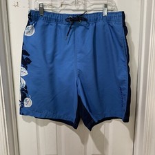MENS NAUTICA SWIM TRUNKS Blue SZ LRG. Preowned.