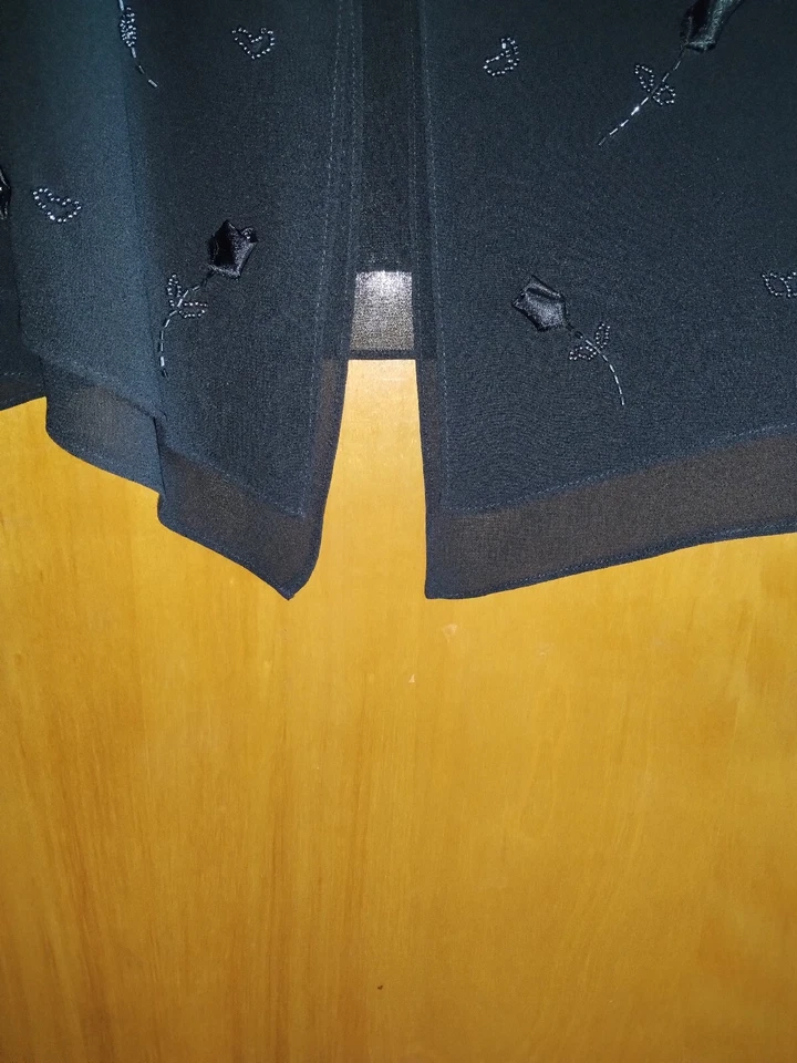 Chaqueta de Noche Formal Vintage Patra Negra Con Cuentas Gala Ocasión Especial Talla 12 Foto 3 de 4