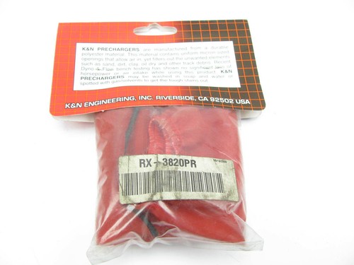 K&N RX3820PR RED Pre-charger Air Filter Protective Anti-Dust Wrap RX-3820 Filter - Picture 3 of 3