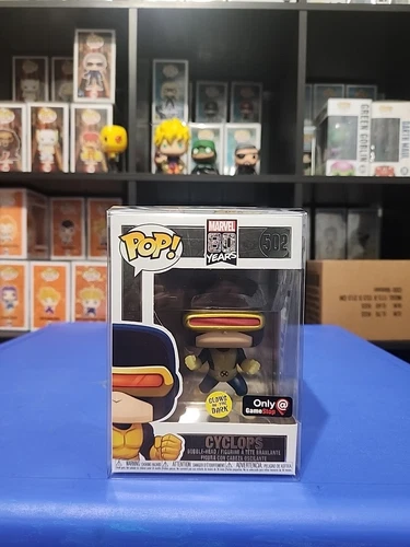 Funko POP! Marvel 80 Years #502 Cyclops Glow in The Dark GameStop W/protector