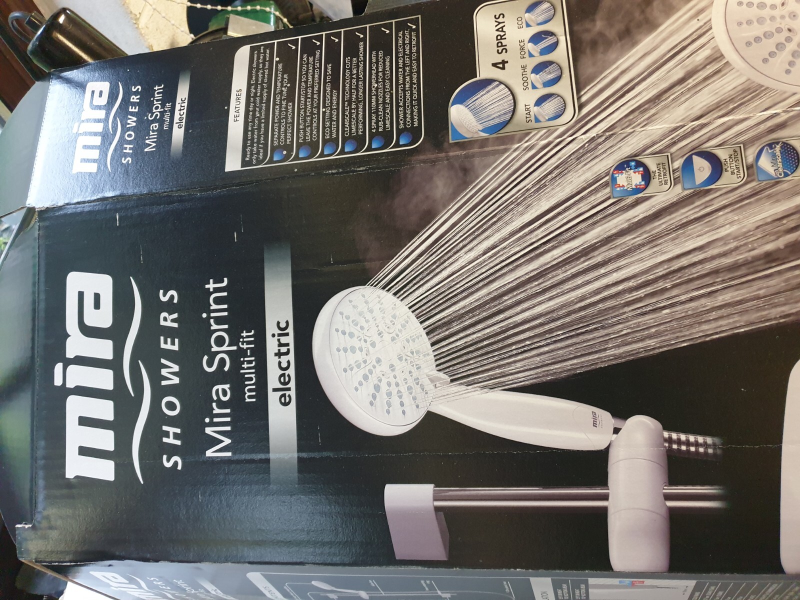 Mira Sprint/Jump 9.5 KW Multifit Manual Electric Shower.NEEDS NEW