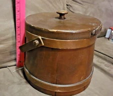 Ma Leck  Woodcrafts Wooden Sugar Bucket Wingate NC