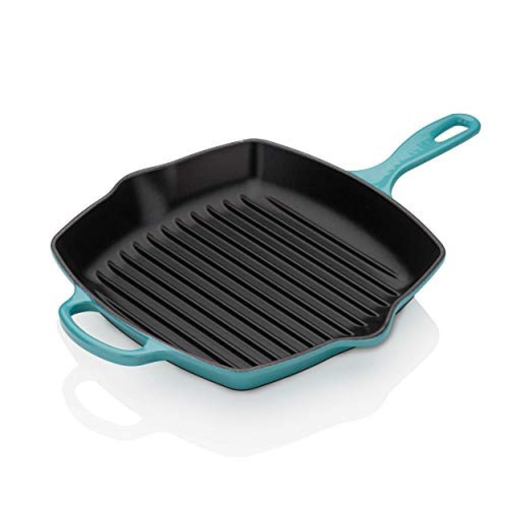 (TG. 26 cm) Le Creuset Bistecchiera Signature in Ghisa, Quadrata, 26 cm, Adatta