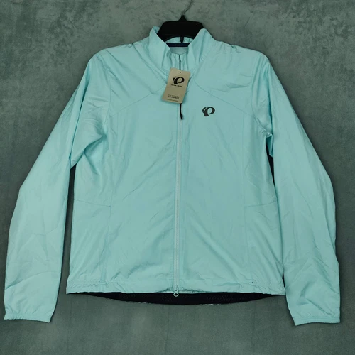 NEW Pearl Izumi Quest Barrier Jacket Womens Small Light Blue Cycling Relaxed Fit