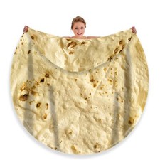 Tortilla Blanket for Adults  Kids - Double Sided Funny Realistic Throw Blank...