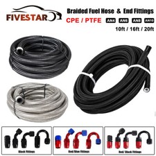 4AN 6AN 8AN 10AN 12AN Braided Fuel Hose Oil Gas Air Line &amp; End Fittings Adapter