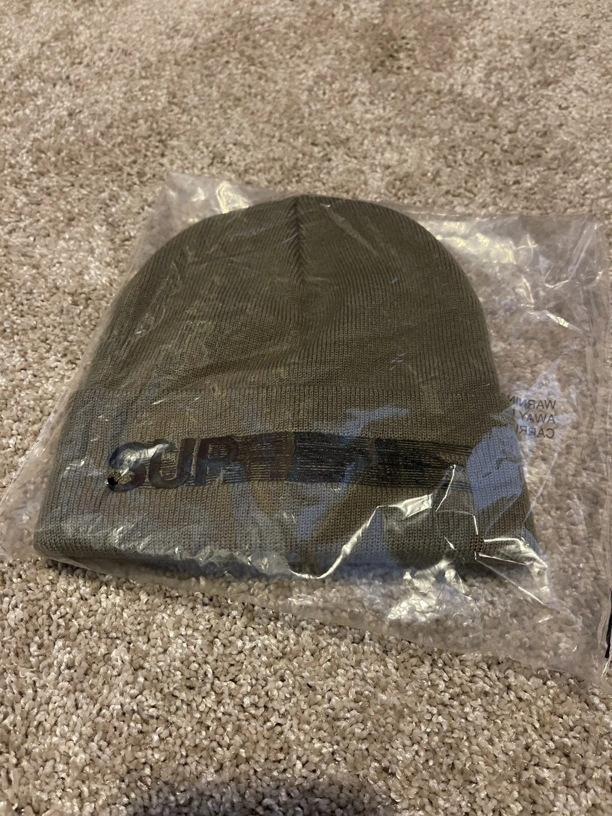 Supreme Motion Logo Beanie Taupe Tan SS23 flambant neuf