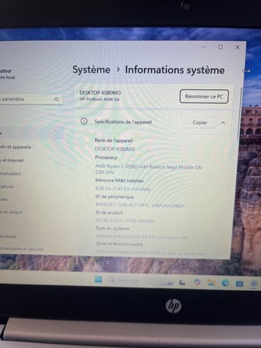 (A285) hp probook 445r g6 amd rysen 3 - Afbeelding 3 van 10
