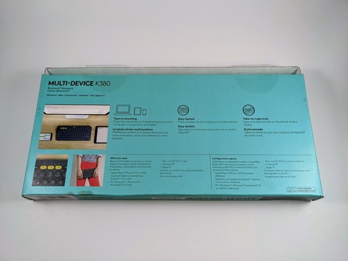 Logitech K380 Multi-Device Ultra Thin Wireless Bluetooth Keyboard Android IOS - Picture 2 of 4