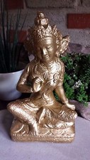 Shiva Devi Tara Gold Lavastein Skulptur Indon...