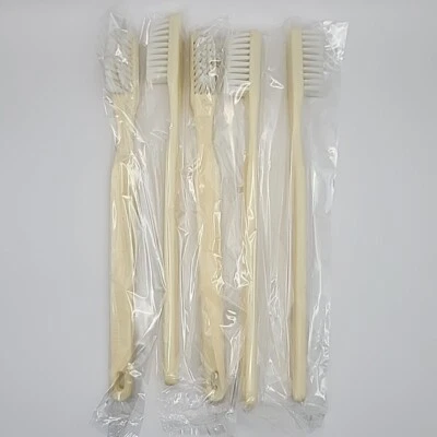 BOB BARKER Real Toothbrush Used In Jail / Prison 6.5" Handle White (LOT OF 5) BRAND NEW