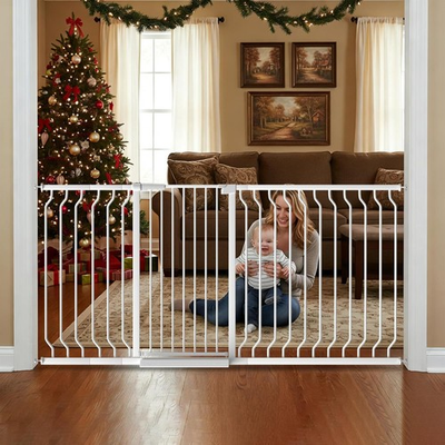 #ad Extra Tall 40.55quot; Wide Adjustable Pet Gate Pressure Mount Walk #R020 $89.99