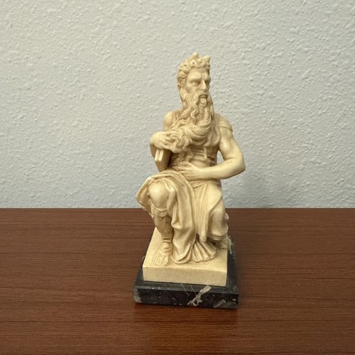 Vintage Italy Michelangelo Horns Of Moses 10 Commandments Mini Sculpture Figure