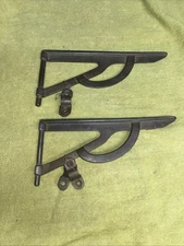 PAIR  ANTIQUE DROP LEAF TABLE SWING TYPE SUPPORT BRACKETS