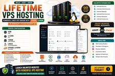 Lifetime VPS Server cPanel, 4GB RAM, 4 CPU, Unlimited Domains Emails