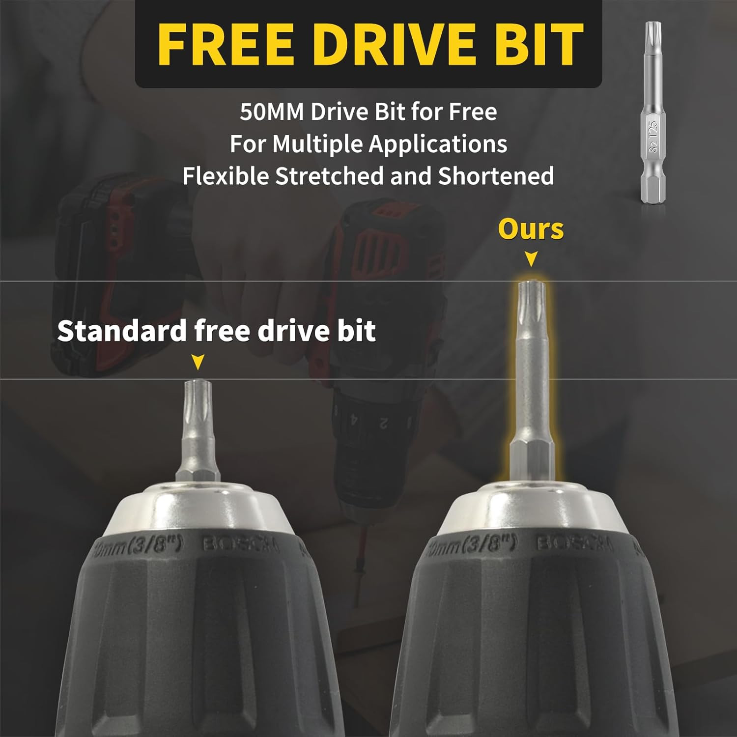 Wood Screws 5 Inch,  Deck Screws #10 X 5, 50 PCS, Epoxy Coated, T25 Star Bit abo