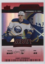 2022 Upper Deck Credentials Debut Ticket Access Red 89/299 Casey Fitzgerald f0l
