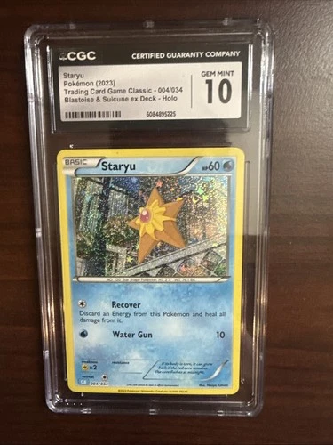 Staryu 004/034 – CGC 10 GEM MINT – 2023 TCG Classic Blastoise Deck  Holo Pokémon
