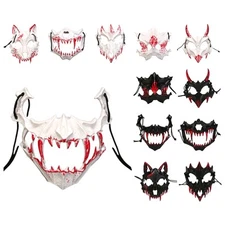 1Pcs Animal Skull Mask Trendy Skeleton Masks Halloween Half Face Cover Carnival