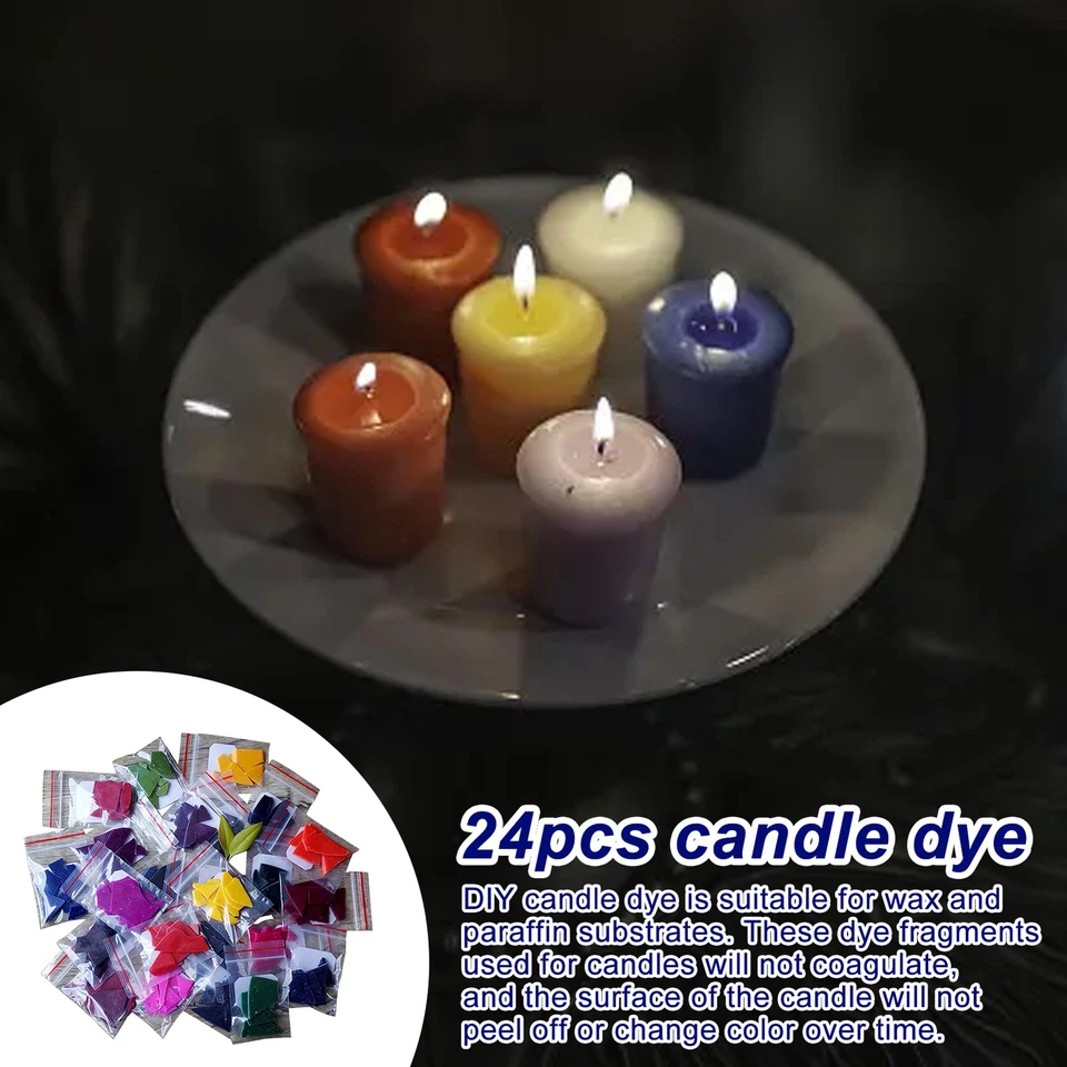 24 Color Candle Dye Chips, Soy Wax Dye Flakes For Candle Making, Candle Coloring - Image 4 of 4