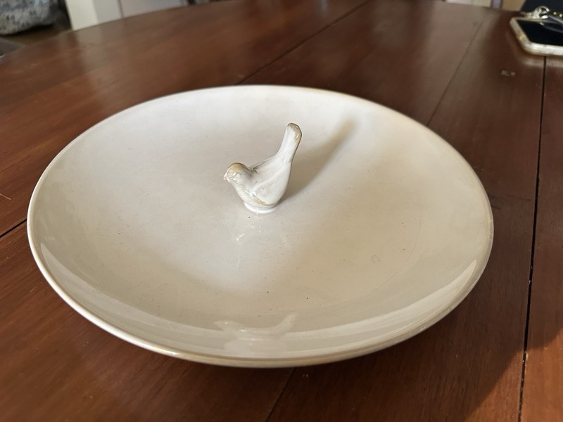 New World Market Pottery 3D Bird Serving Tray-Plate
