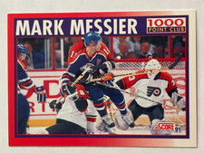 1991-92 Score #263 Mark Messier Edmonton Oilers 1000 Point Club