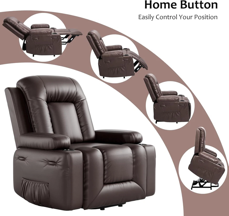 22" Power Lift Recliner Chair,Massage,Heat, Adjustable Reclining Chair,Ergonomic - Image 2 of 4