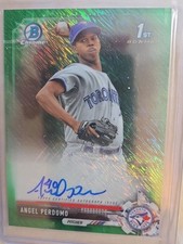 2017 Bowman Chrome Angel Perdomo Green Refractor Auto Rookie Card RC Mint /99