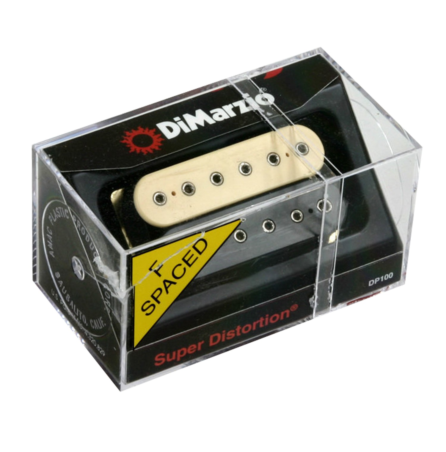 Guitar Pickup DiMarzio Super Distortion F-Spaced Humbucker Black, Cream DP100FBC