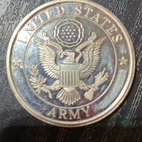 United States Army 1 Troy Ounce .999 Fine Silver Bullion Round