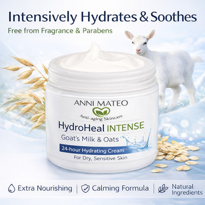 Pore-Minimizing Hydrating Dry Skin Cream with Goat s Milk & Oats, 24h Hydration
