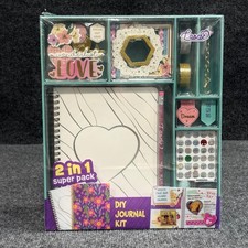 DIY Journal Kit Scrapbook Set Girls Craft Stickers Notebook Gift Ages 8 New