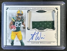 2025 Panini National Treasures Savion Williams Rookie Patch Auto RC #/99 Packers