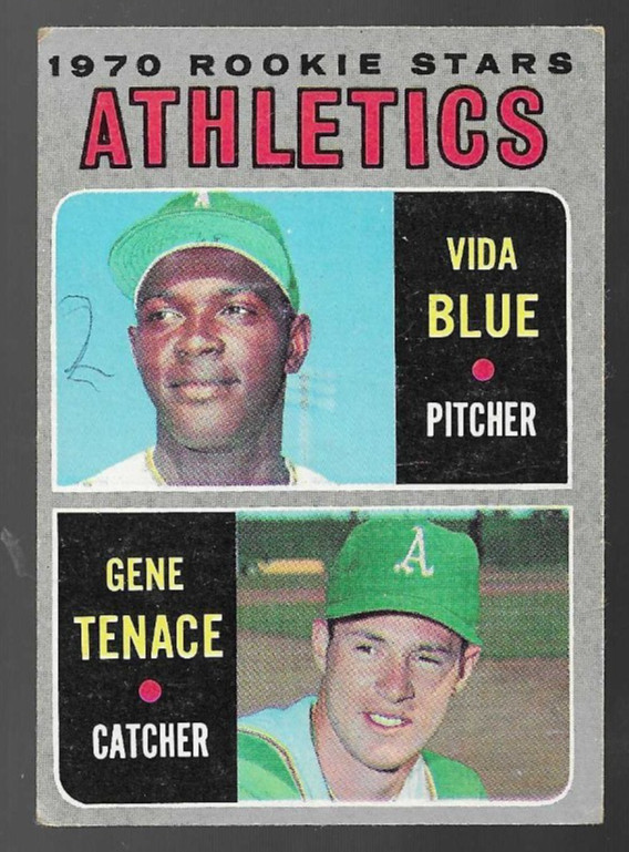 1970 Topps Vida Blue Gene Tenace Rookie #21 Oakland A's VG