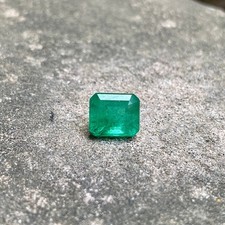 1.35 Ct Natural Zambia Emerald Octagon Cut 7.5x6.6 mm Loose Gemstone Jewelry