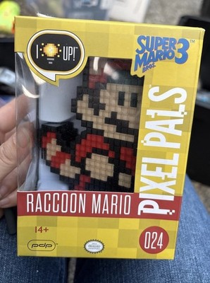 PDP Pixel Pals Raccoon Mario #024 Super Mario Bros 3 Rare Nintendo Light Up Toy
