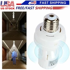 Infrared PIR Motion Sensor E27 LED Light Lamp Bulb Holder Socket Switch 110/22