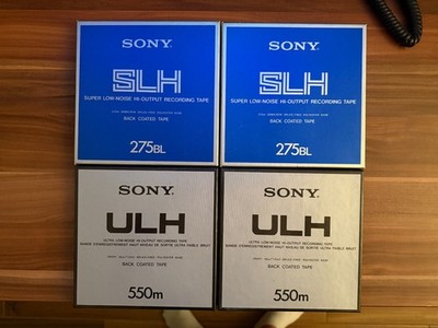 SONY SLH-275BL & ULH-7-550BL Reel Magnetic Tape (7,5', 18cm, 275m / 550m) /4 pcs
