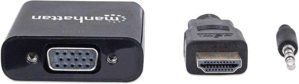 Manhattan HDMI to VGA (with Audio) Converter cable, 1080p, 30cm, Male to Female, - Image 2 of 4