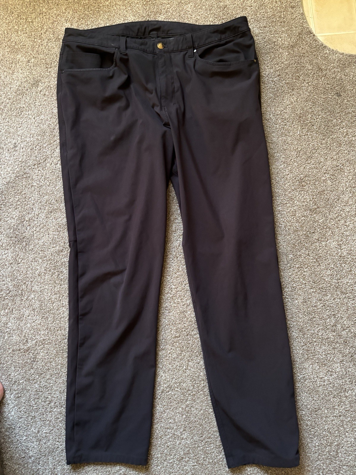 Lululemon Men's ABC Pants Size 36x31, Gray, Five-Pocket, Tapered, Flat Front